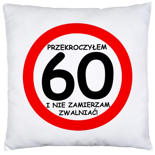 PODUSZKA 40x40 PREZENT URODZINY 60 SZEŚĆDZIESIĄTKĘ