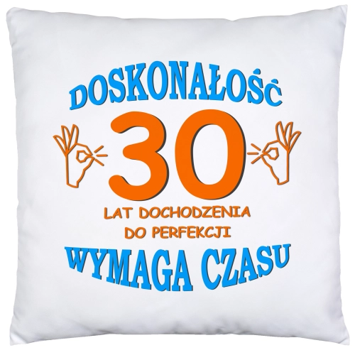 PODUSZKA 40x40 PREZENT URODZINY 30 TRZYDZIESTKĘ