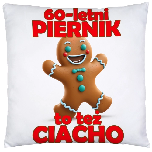PODUSZKA 40x40 PREZENT URODZINY 60 SZEŚĆDZIESIĄTKĘ