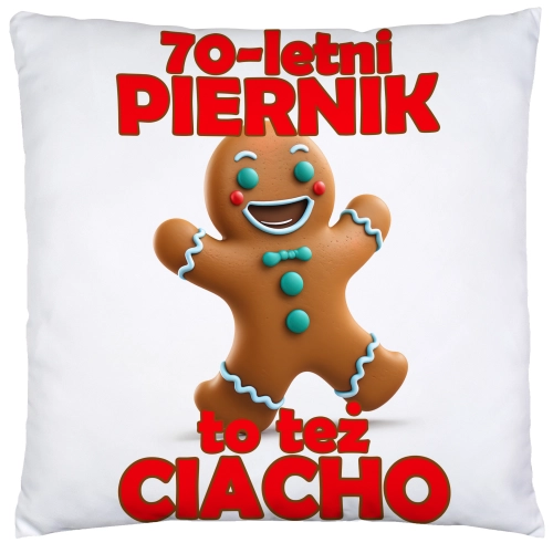 PODUSZKA 40x40 PREZENT URODZINY 70 SIEDEMDZIESIĄTKĘ