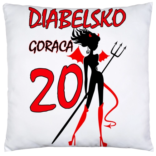 PODUSZKA 40x40 PREZENT URODZINY 20 DWUDZIESTKĘ