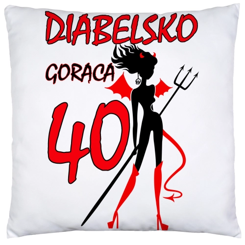 PODUSZKA 40x40 PREZENT URODZINY 40 CZTERDZIESTKĘ