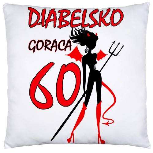 PODUSZKA 40x40 PREZENT URODZINY 60 SZEŚĆDZIESIĄTKĘ