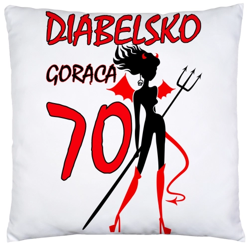 PODUSZKA 40x40 PREZENT URODZINY 70 SIEDEMDZIESIĄTKĘ