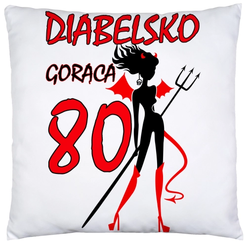 PODUSZKA 40x40 PREZENT URODZINY 80 OSIEMDZIESIĄTKĘ