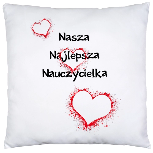 PODUSZKA 40x40 DZIEŃ NAUCZYCIEL WYCHOWAWCA PREZENT