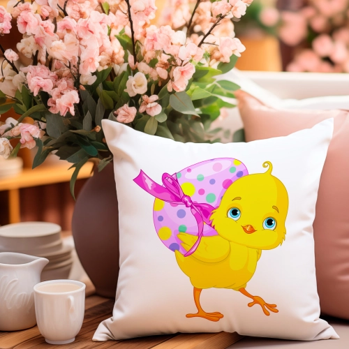 PODUSZKA WIELKANOCNA 40x40 JASIEK WIELKANOC ZAJĄC PISANKI KRÓLIK ŚWIĄTECZNA