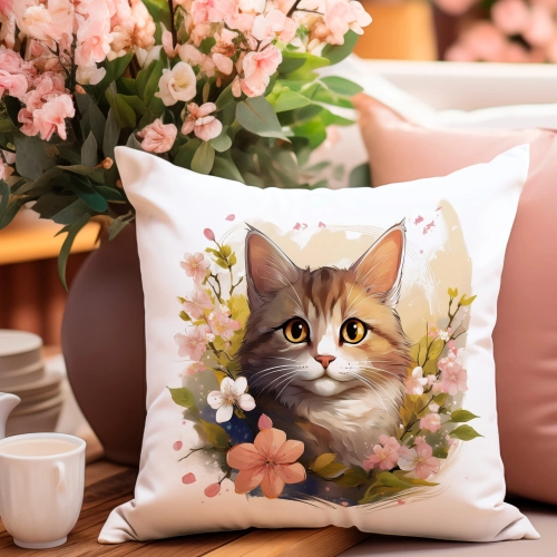 PODUSZKA WIOSENNA WIELKANOCNA 40x40 JASIEK WIELKANOC DEKORACYJNA KOT