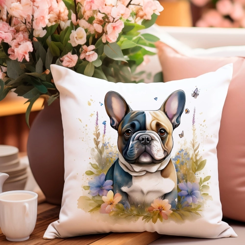 POSZEWKA WELUROWA WIELKANOCNA 40x40 JASIEK  WIOSENNA DEKORACYJNA PIES