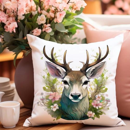 PODUSZKA WIOSENNA WIELKANOCNA 40x40 JASIEK WIELKANOC DEKORACYJNA JELEŃ