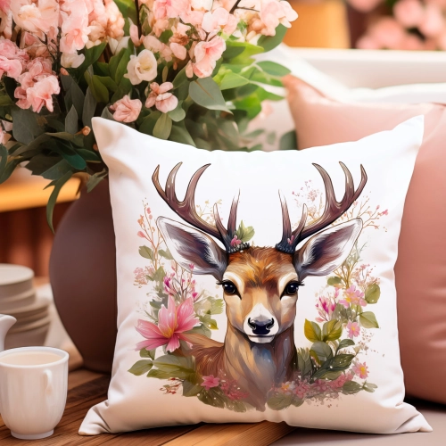 PODUSZKA WIOSENNA WIELKANOCNA 40x40 JASIEK WIELKANOC DEKORACYJNA JELEŃ