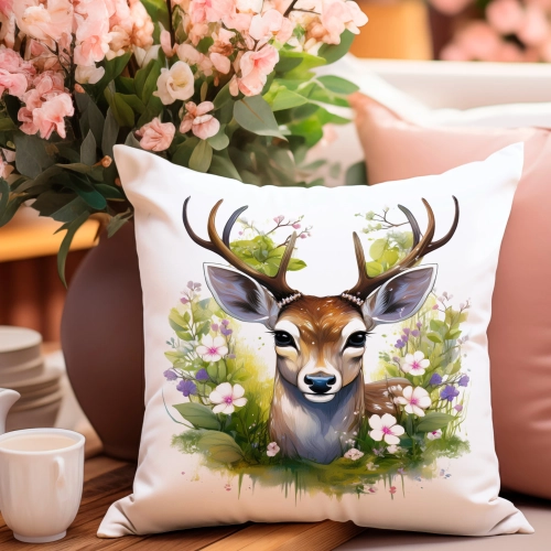 PODUSZKA WIOSENNA WIELKANOCNA 40x40 JASIEK WIELKANOC DEKORACYJNA JELEŃ