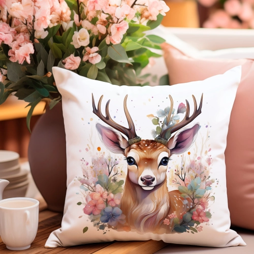 PODUSZKA WIOSENNA WIELKANOCNA 40x40 JASIEK WIELKANOC DEKORACYJNA JELEŃ