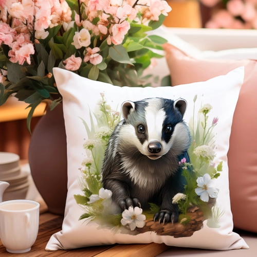 PODUSZKA WIOSENNA WIELKANOCNA 40x40 JASIEK WIELKANOC DEKORACYJNA BORSUK