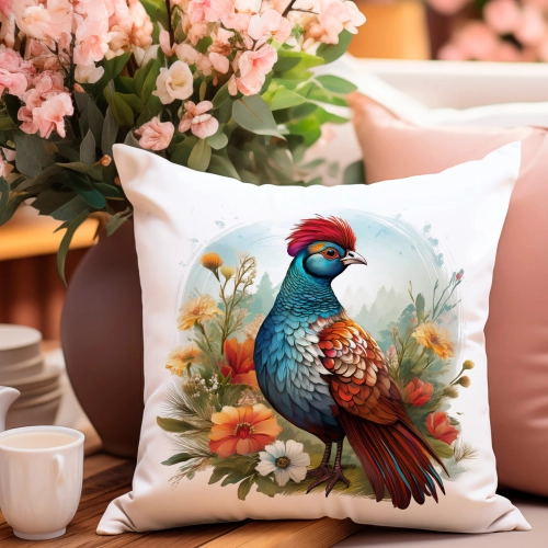 PODUSZKA WIOSENNA WIELKANOCNA 40x40 JASIEK WIELKANOC DEKORACYJNA BAŻANT