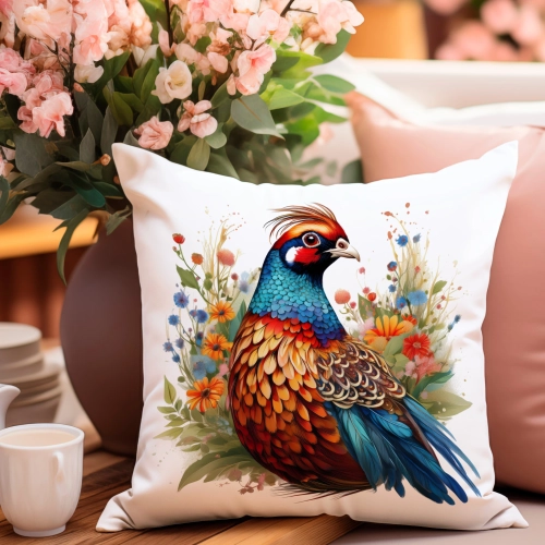 PODUSZKA WIOSENNA WIELKANOCNA 40x40 JASIEK WIELKANOC DEKORACYJNA BAŻANT