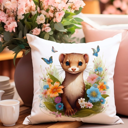 PODUSZKA WIOSENNA WIELKANOCNA 40x40 JASIEK WIELKANOC DEKORACYJNA ŁASICA