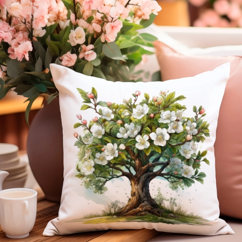 PODUSZKA WIOSENNA WIELKANOCNA 40x40 JASIEK WIELKANOC DEKORACYJNA DRZEWO