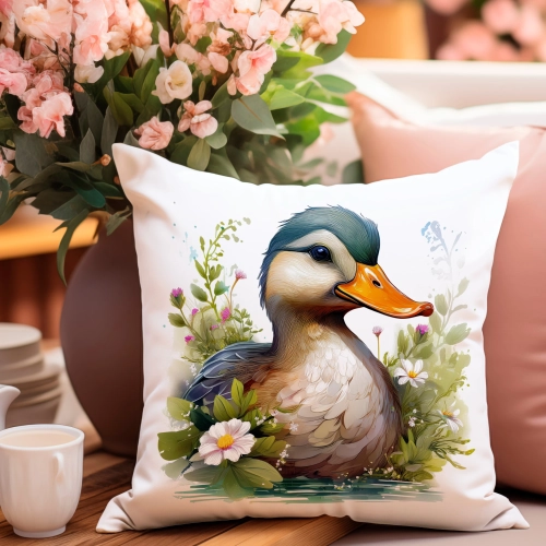 PODUSZKA WIOSENNA WIELKANOCNA 40x40 JASIEK WIELKANOC DEKORACYJNA KACZKA