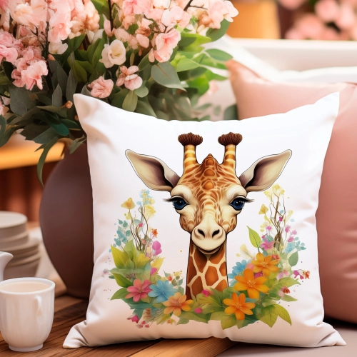 PODUSZKA WIOSENNA WIELKANOCNA 40x40 JASIEK WIELKANOC DEKORACYJNA ŻYRAFA
