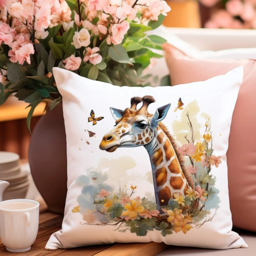 PODUSZKA WIOSENNA WIELKANOCNA 40x40 JASIEK WIELKANOC DEKORACYJNA ŻYRAFA