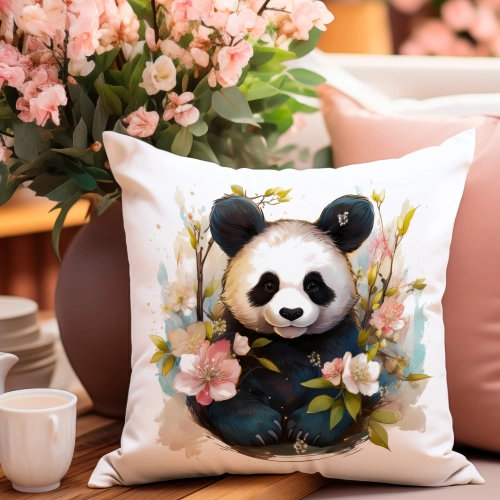 PODUSZKA WIOSENNA WIELKANOCNA 40x40 JASIEK WIELKANOC DEKORACYJNA PANDA