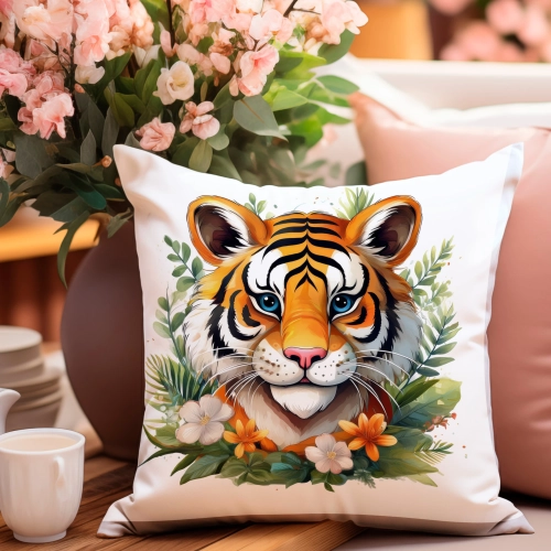 PODUSZKA WIOSENNA WIELKANOCNA 40x40 JASIEK WIELKANOC DEKORACYJNA TYGRYS