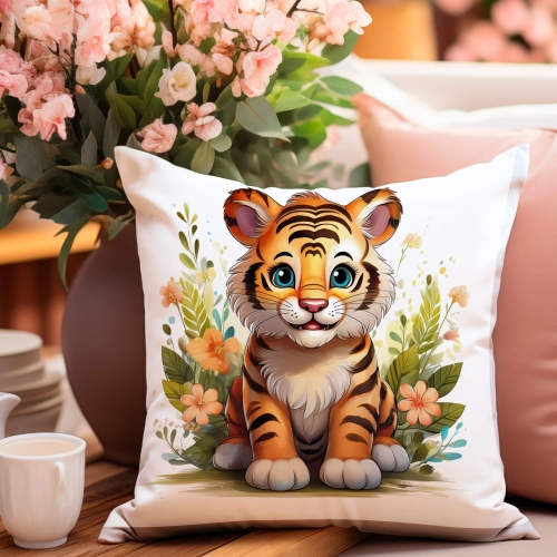 PODUSZKA WIOSENNA WIELKANOCNA 40x40 JASIEK WIELKANOC DEKORACYJNA TYGRYS