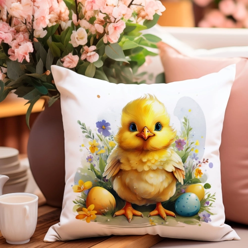 POSZEWKA WIELKANOCNA 40x40 JASIEK WIELKANOC WIOSENNA DEKORACYJNA KURCZAK