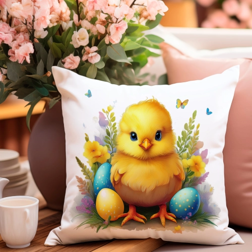 POSZEWKA WIELKANOCNA 40x40 JASIEK WIELKANOC WIOSENNA DEKORACYJNA KURCZAK