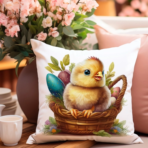POSZEWKA WIELKANOCNA 40x40 JASIEK WIELKANOC WIOSENNA DEKORACYJNA KURCZAK