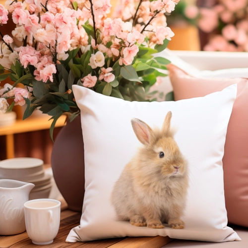 PODUSZKA WIELKANOCNA 40x40 JASIEK WIELKANOC ZAJĄC PISANKI KRÓLIK ŚWIĄTECZNA