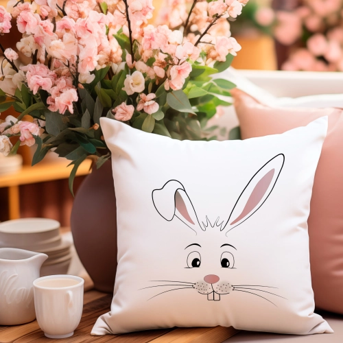 PODUSZKA WIELKANOCNA 40x40 JASIEK WIELKANOC ZAJĄC PISANKI KRÓLIK ŚWIĄTECZNA