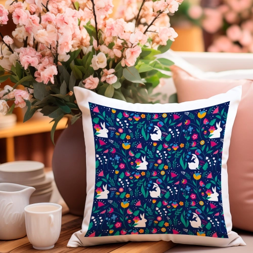 PODUSZKA WIELKANOCNA 40x40 JASIEK WIELKANOC ZAJĄC PISANKI KRÓLIK ŚWIĄTECZNA