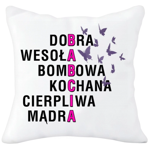 PODUSZKA 40x40 Z NADRUKIEM NA PREZENT DLA BABCI