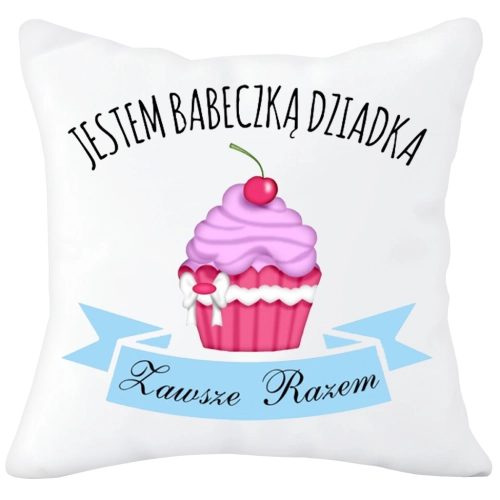 PODUSZKA 40x40 Z NADRUKIEM NA PREZENT DLA BABCI