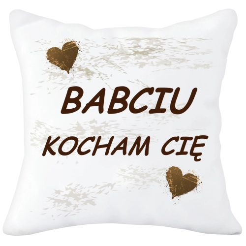 PODUSZKA 40x40 Z NADRUKIEM NA PREZENT DLA BABCI