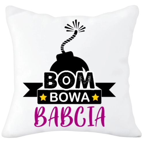 PODUSZKA 40x40 Z NADRUKIEM NA PREZENT DLA BABCI