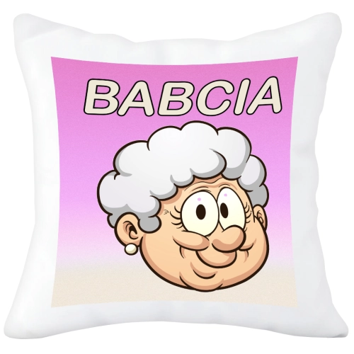 PODUSZKA 40x40 Z NADRUKIEM NA PREZENT DLA BABCI