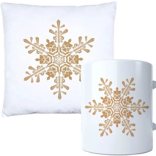 ŚWIĄTECZNY KOMPLET PODUSZKA I KUBEK Z DRUKIEM NA ŚWIĘTA MIKOŁAJA PREZENT