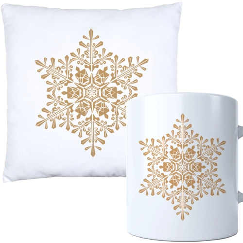 ŚWIĄTECZNY KOMPLET PODUSZKA I KUBEK Z DRUKIEM NA ŚWIĘTA MIKOŁAJA PREZENT