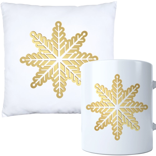 ŚWIĄTECZNY KOMPLET PODUSZKA I KUBEK Z DRUKIEM NA ŚWIĘTA MIKOŁAJA PREZENT