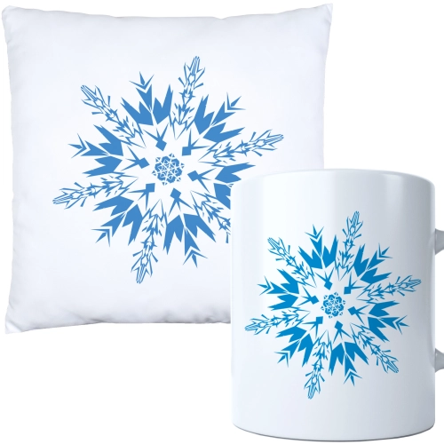 ŚWIĄTECZNY KOMPLET PODUSZKA I KUBEK Z DRUKIEM NA ŚWIĘTA MIKOŁAJA PREZENT