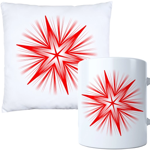 ŚWIĄTECZNY KOMPLET PODUSZKA I KUBEK Z DRUKIEM NA ŚWIĘTA MIKOŁAJA PREZENT