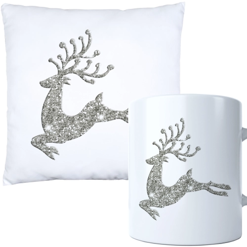 ŚWIĄTECZNY KOMPLET PODUSZKA I KUBEK Z DRUKIEM NA ŚWIĘTA MIKOŁAJA PREZENT