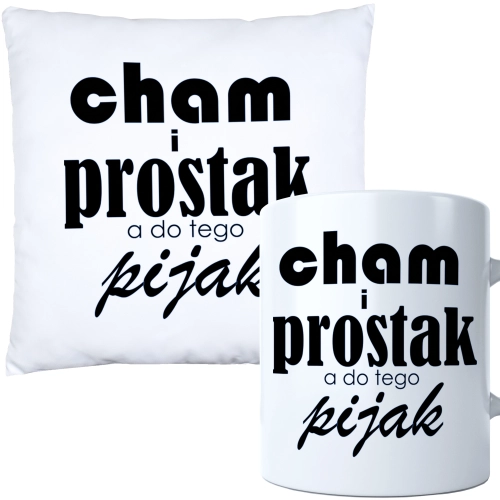 KOMPLET PODUSZKA KUBEK NA DZIEŃ CHŁOPAKA FACETA