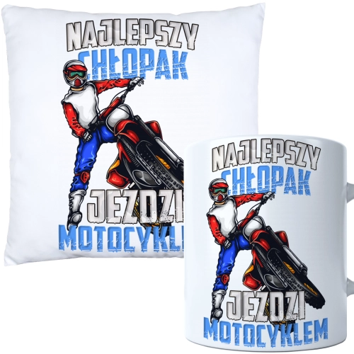 KOMPLET PODUSZKA KUBEK NA DZIEŃ CHŁOPAKA FACETA