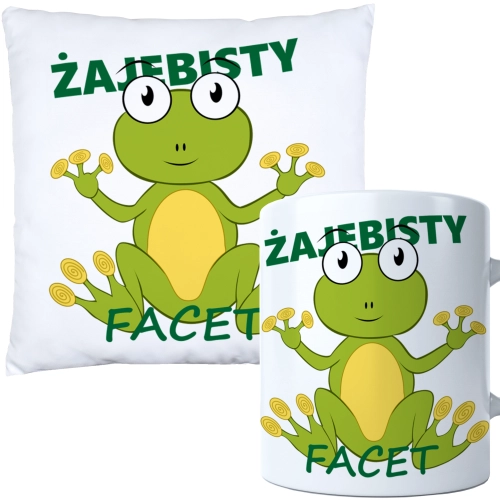 KOMPLET PODUSZKA KUBEK NA DZIEŃ CHŁOPAKA FACETA