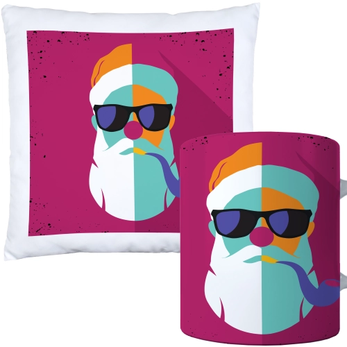 ŚWIĄTECZNY KOMPLET PODUSZKA I KUBEK Z DRUKIEM NA ŚWIĘTA MIKOŁAJA PREZENT