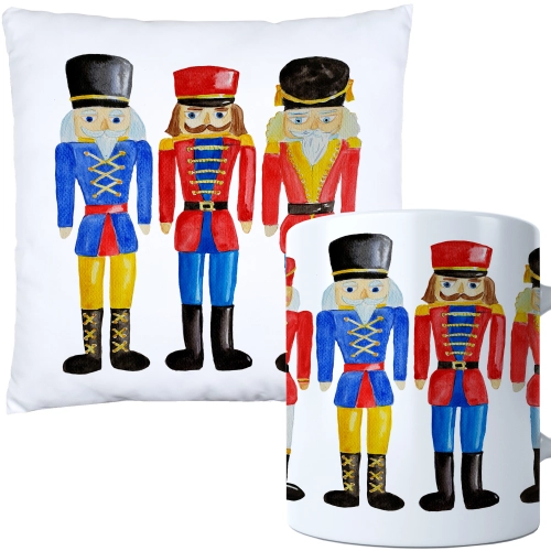 ŚWIĄTECZNY KOMPLET PODUSZKA I KUBEK Z DRUKIEM NA ŚWIĘTA MIKOŁAJA PREZENT